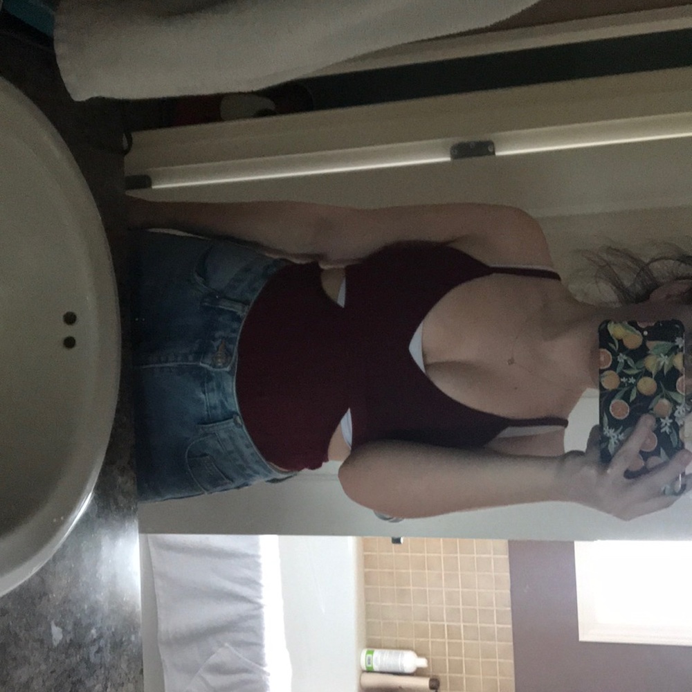 Maroon bodysuit